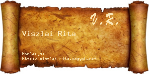 Viszlai Rita névjegykártya